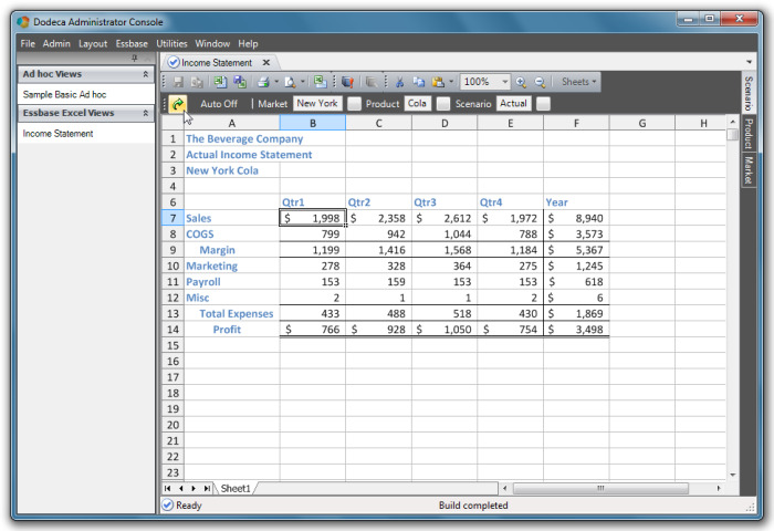 Creating an Essbase Excel View :: Applied OLAP Docs