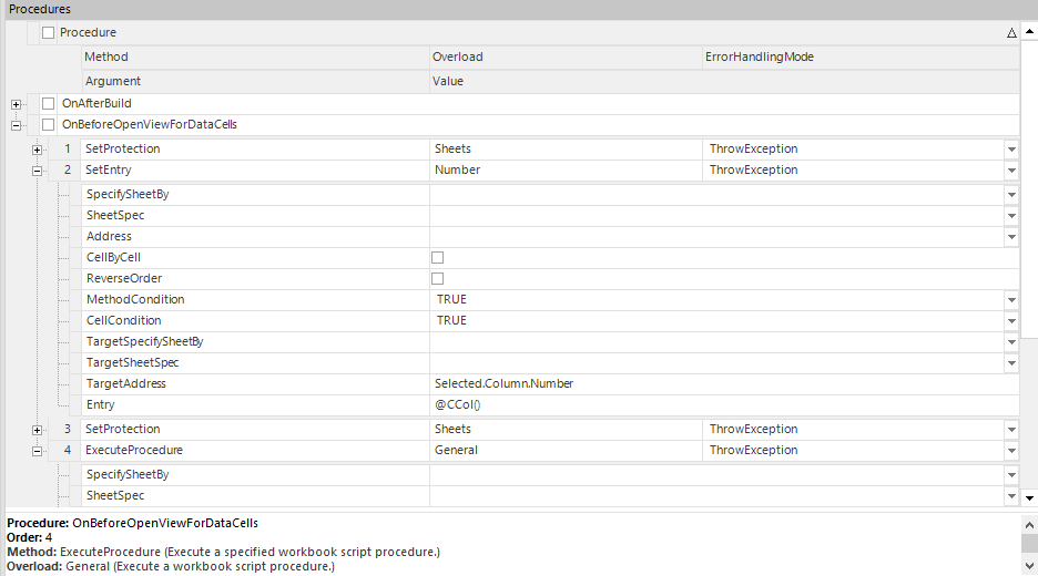 workbook script editor procedures